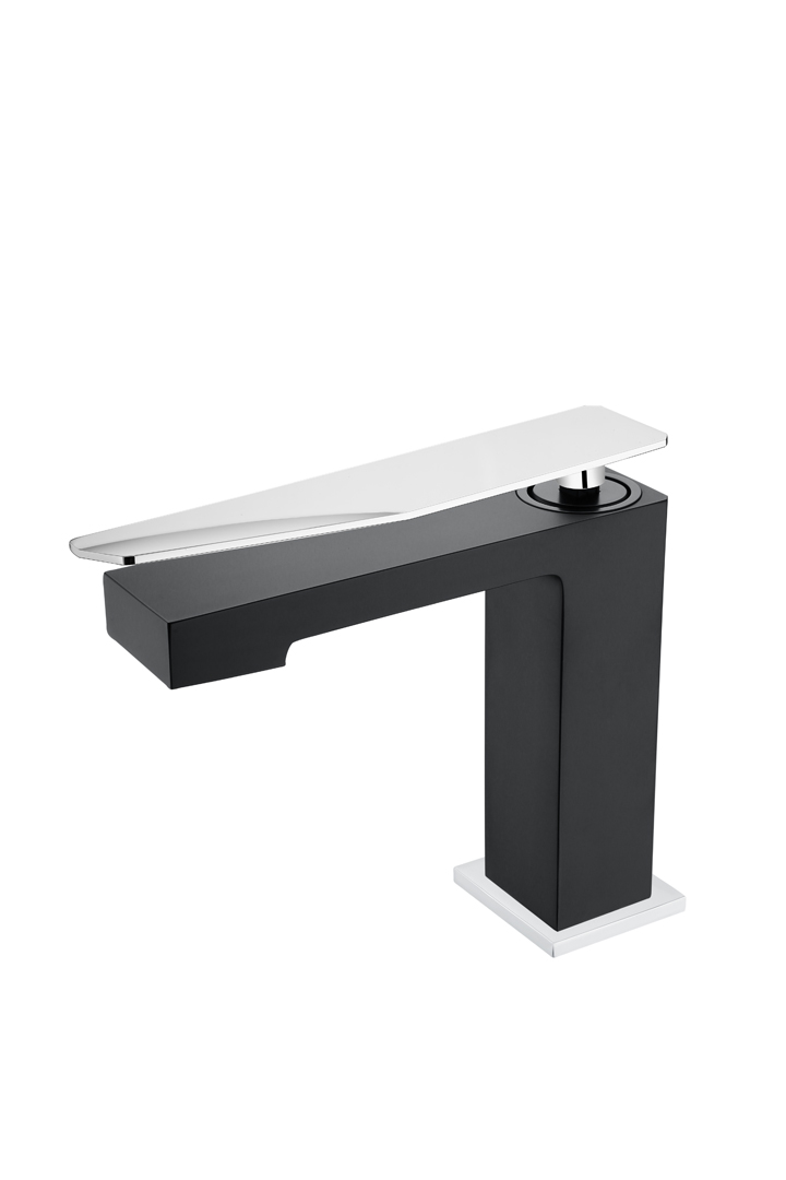 Смесители Смеситель для раковины низкий Black-Chrome 