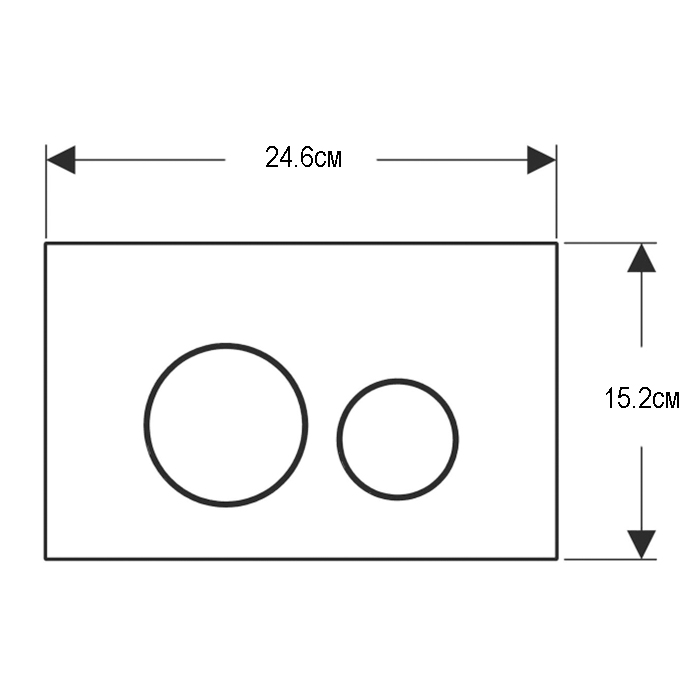Системы инсталляции 40 Клавиша для двойного смыва, круглая, цвет белый 