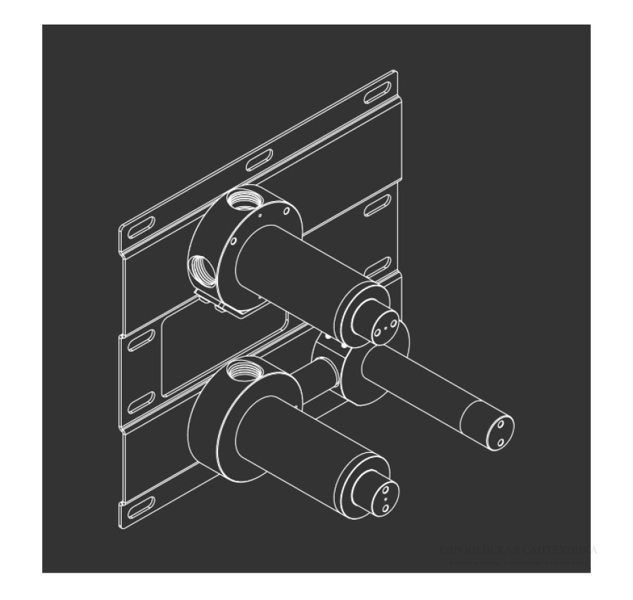 Смесители Смеситель Built-in Parts, встраиваемый, скрытая часть, на 2 потребителя 