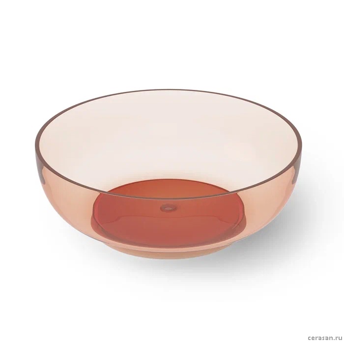 Ванны Round Ванна отдельностоящая 150x150xh52 см, материал: Glasstech прозрачная смола, цвет: brown copper 