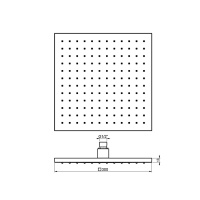 Душевая программа Верхний душ 300*300 мм, хром 