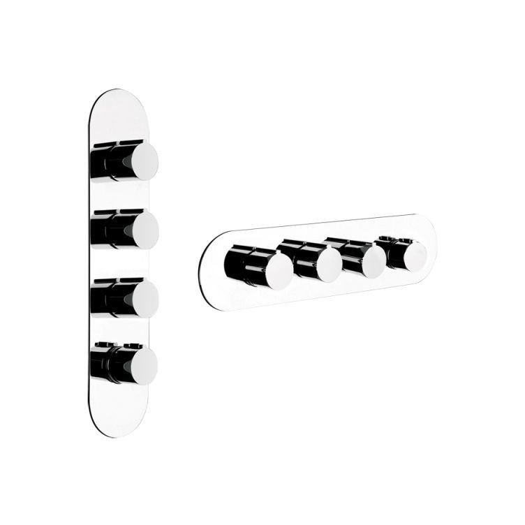 Смесители Внешняя часть термостатического смесителя хром 