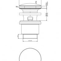 Комплектующие Gessi  Автоматический донный клапан &ldquo;Stop&Go&rdquo; для раковины c переливом, цвет: хром 
