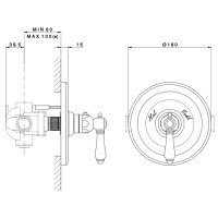 Смесители Смеситель для душа, цвет бронза (Bronzato, Bronzed Plated) 
