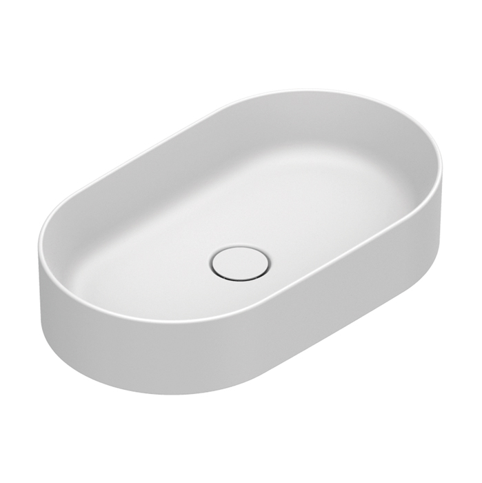 Раковины Раковина настольная 60х35 см, без отверстий под смеситель, покрытие Cataglaze+, цвет белый матовый 