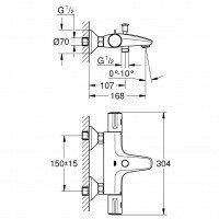 Смесители Grohtherm 800 34576000 Термостатический смеситель для ванны (хром) 