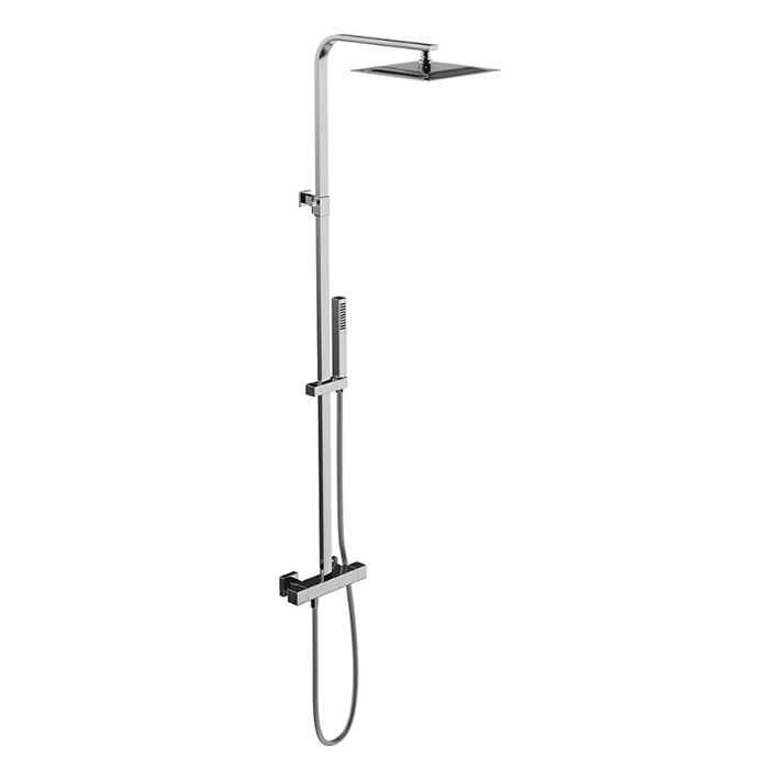 Душевая колонна с термостатическим смесителем, цвет хром