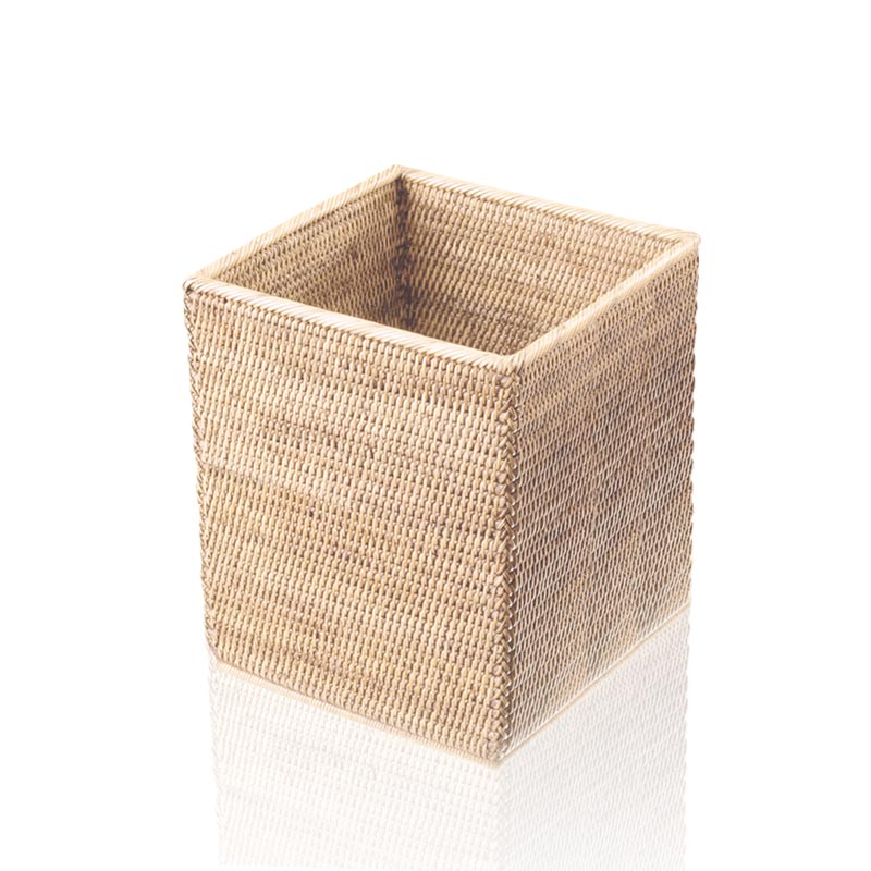 QK Корзина для бумаги ротанг светлый