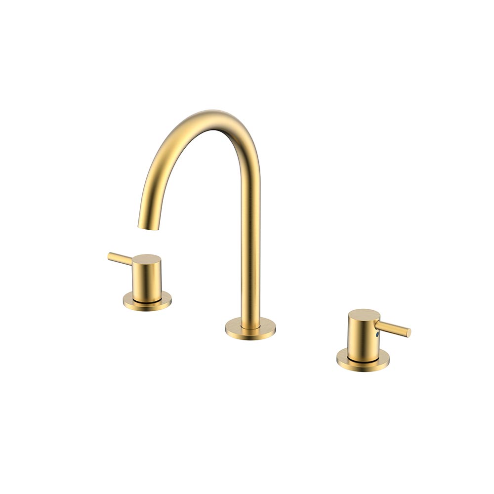 Смеситель для раковины с донным клапаном BRUSH GOLD