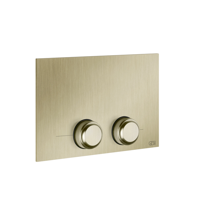 Системы инсталляции Клавиша смыва для унитаза двойная, для инсталляций TECE, цвет Brushed Brass PVD 