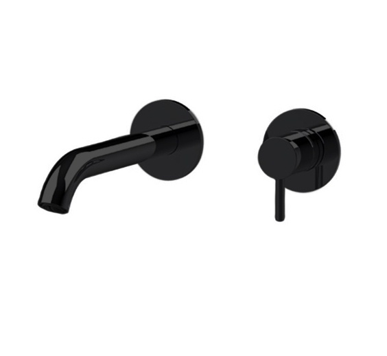 Смесители Настенный смеситель для раковины, внешняя часть, чёрный матовый 