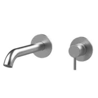 Смесители Настенный смеситель для раковины, внешняя часть, нержавеющая сталь шлифованная 