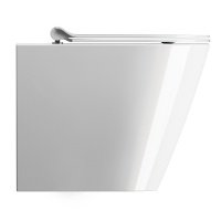 Унитазы Унитаз напольный приставной (белый глянцевый) 