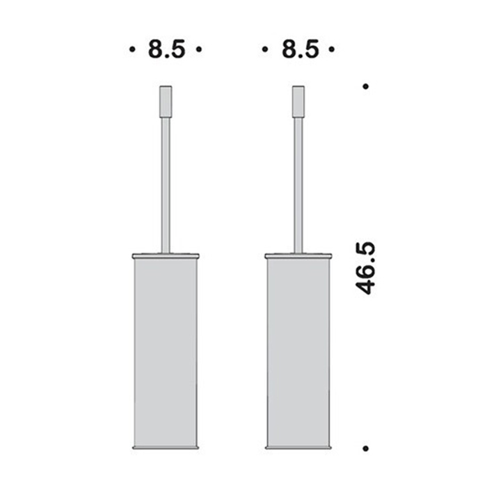 Аксессуары для ванной Туалетный ёршик, напольный, цвет PVD золото матовое 