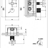 Смесители Термостат для душа, цвет золото 