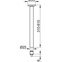 Комплектующие Комплект штанг к потолку (алюминий | хром) 