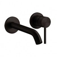 Смесители Настенный смеситель для раковины внешняя часть черный матовый 