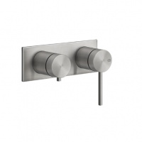 Смесители GESSI 316 Встраиваемый смеситель, на 2 источника с автоматическим переключателем (внешняя часть), цвет: steel brushed 