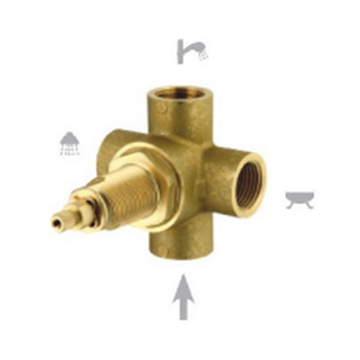 Смесители Встраиваемая часть переключателя на 3 потребителя 