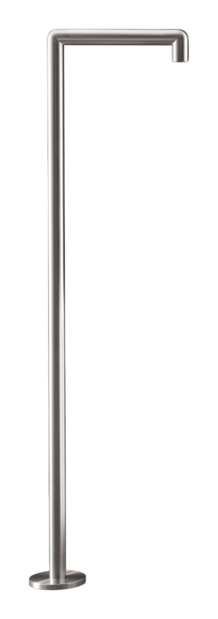 Комплектующие Излив для раковины Cartesio, напольный, свободностоящий, H-1100 мм, внешняя часть, сталь, цвет сатинированная сталь 