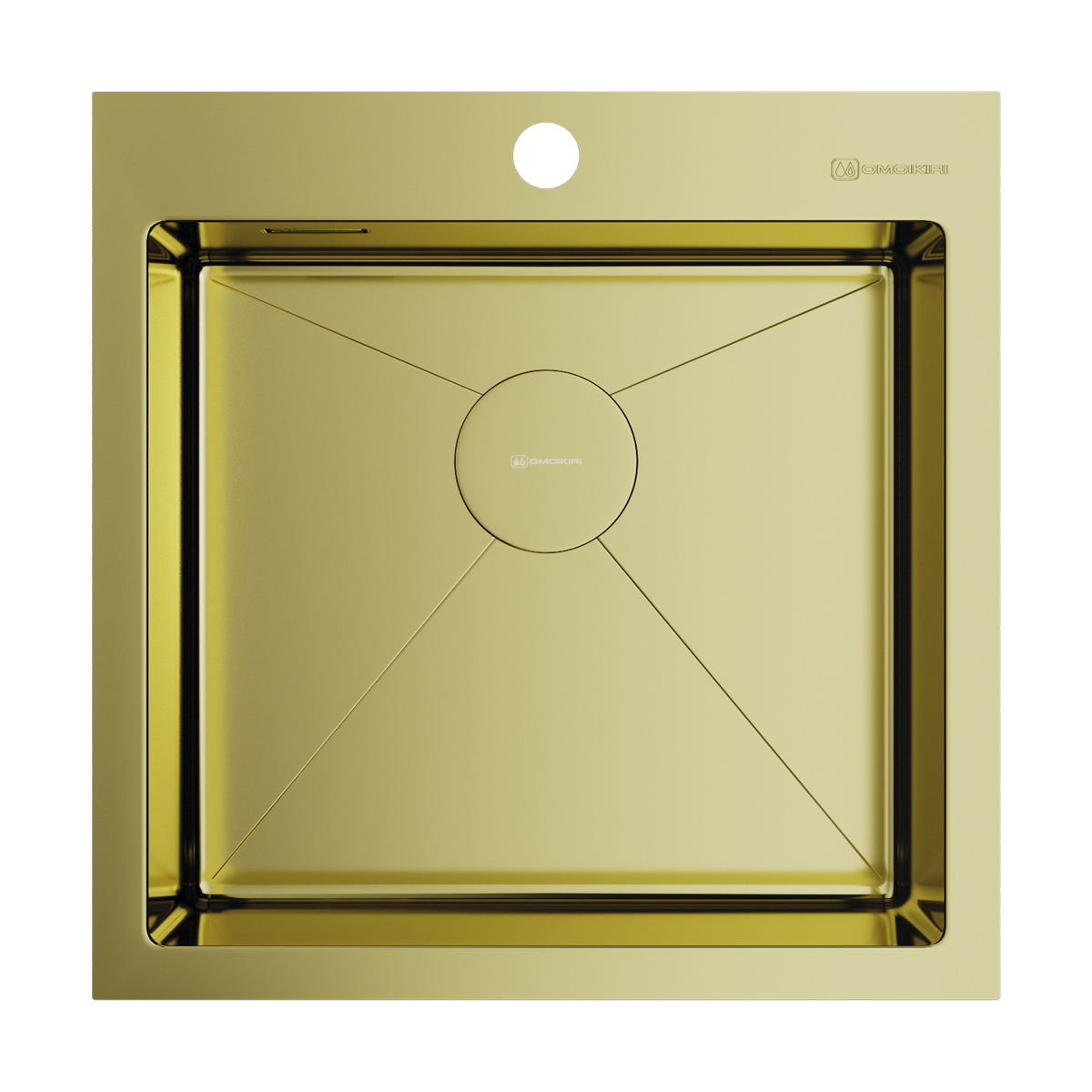 Кухонные мойки Кухонная мойка 510x510x200 Akisame 51-LG нержавеющая сталь/светлое золото 