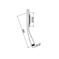 Комплектующие Ручной душ, никель шлифованный 