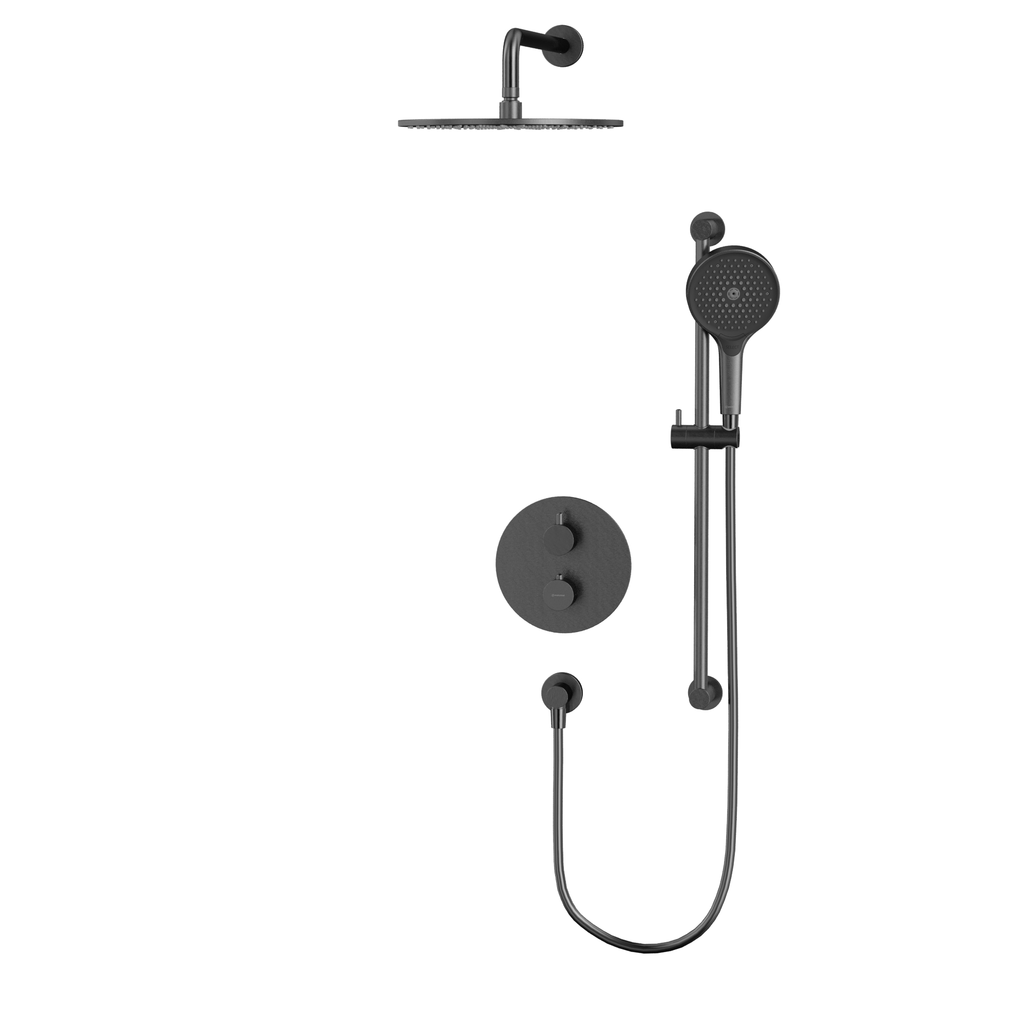 Душевая программа Термостатическая душевая система скрытого монтажа YSET09TOPGM (оружейная сталь) 