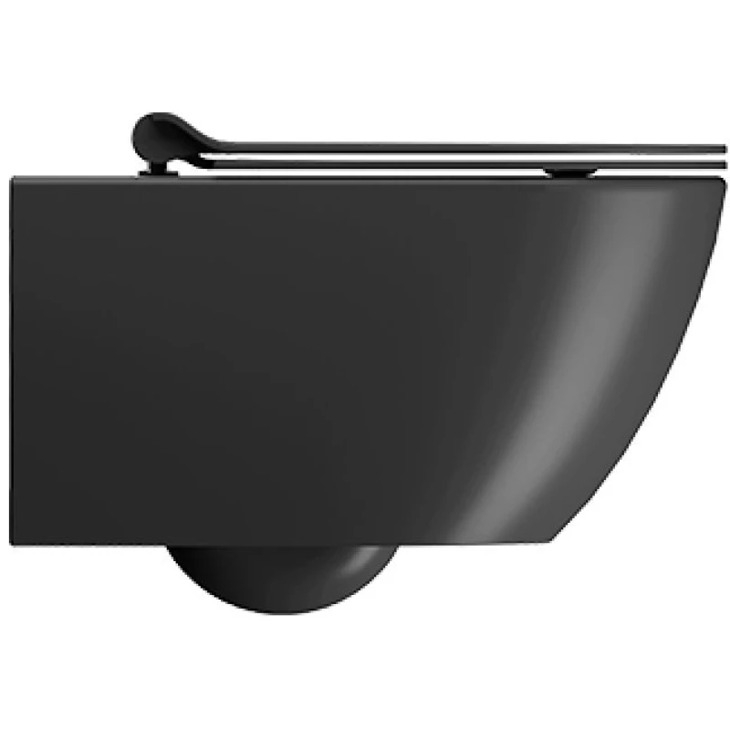 Унитазы Унитаз подвесной 550×360 мм, Swirlflush 2.0, с креплением FISR5, цвет черный матовый 