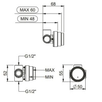 Смесители Встраиваемая часть прогрессивного смесителя для гигиенического душа 