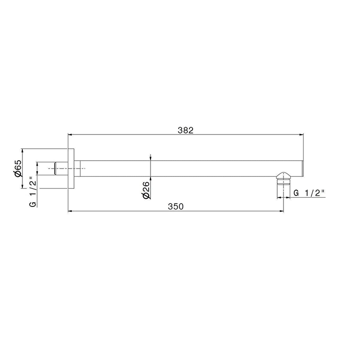 Комплектующие Кронштейн для душа, золотой атласный 