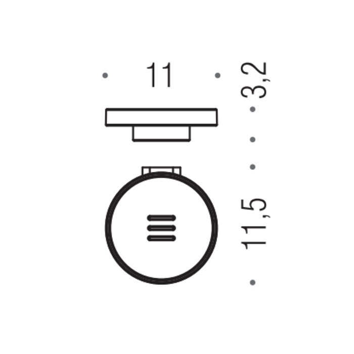 Аксессуары для ванной  Мыльница подвесная, цвет PVD золото матовое/матовое стекло 