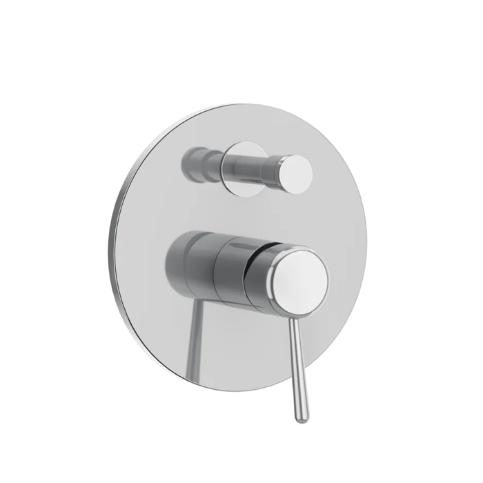 Смесители Встраиваемый однорычажный смеситель с переключателем(внешние части), цвет хром 