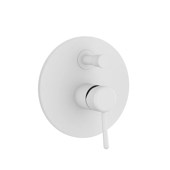 Смесители Встраиваемый однорычажный смеситель с переключателем(внешние части), цвет белый 