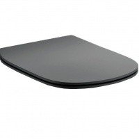 Сиденья для унитазов Сиденье с крышкой для унитаза с микролифтом, черный матовый 