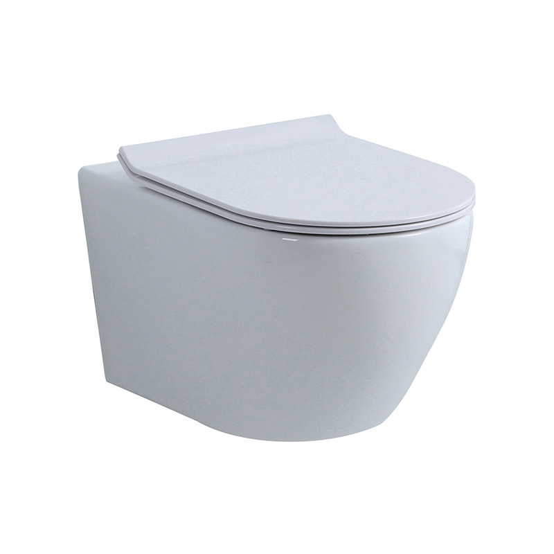 Унитазы Подвесной БЕЗОБОДКОВЫЙ унитаз 560*360*350, c сиденьем Soft close, цвет-белый 