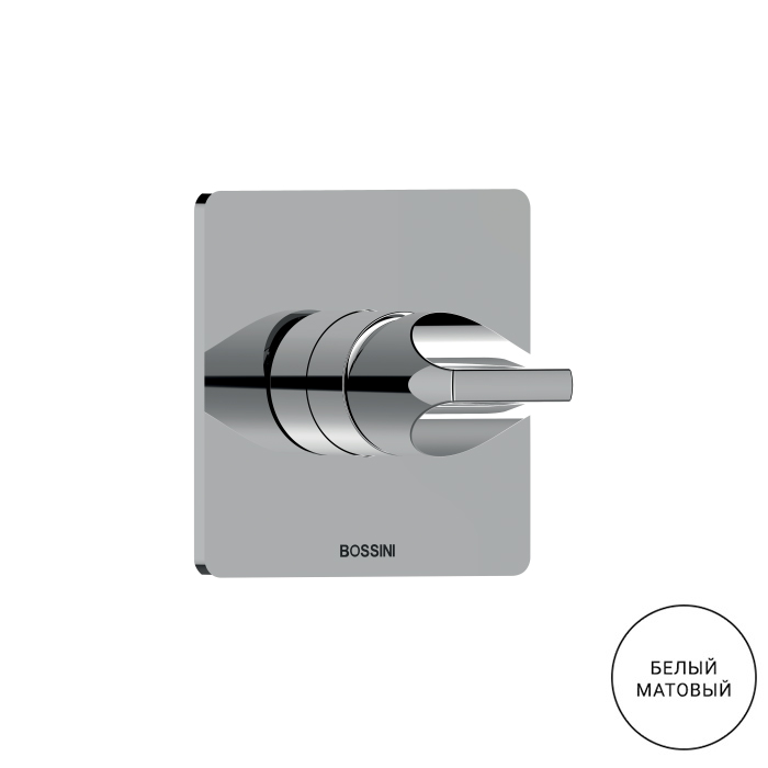 Смесители Смеситель для душа встраиваемый, на 1 выход (внешняя часть), цвет белый матовый 