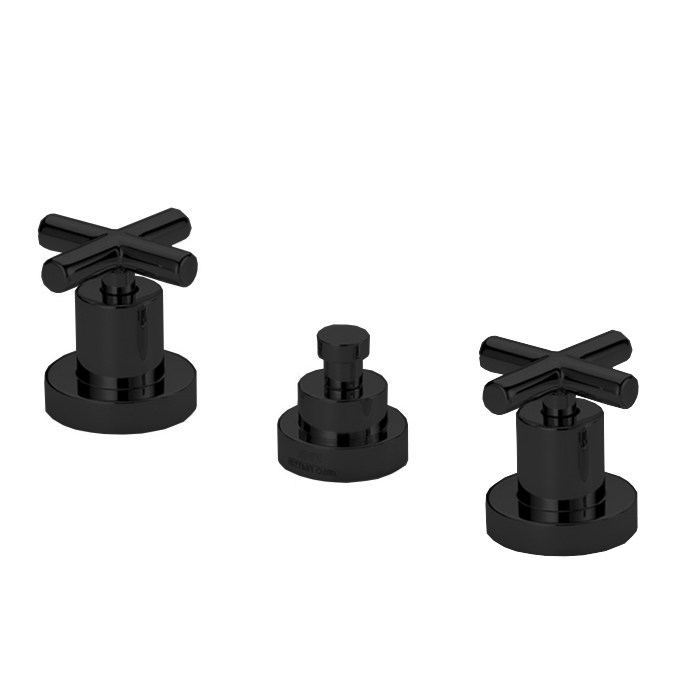 Смесители Смеситель для биде на 3 отверстия, цвет чёрный матовый 
