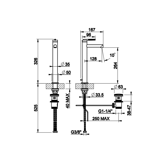 Смесители Смеситель для раковины, хром 