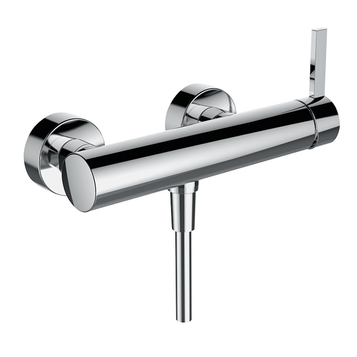 Смеситель для ванны настенный, на 2 отв, с ручным душем, цвет: хром