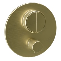 Смесители Термостат для ванны на 2 потребителя, внешняя часть, латунь шлифованная 