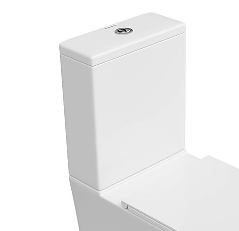 Бачок для напольного унитаза c арматурой, белый глянцевый