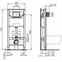 Системы инсталляции Prosys Frame 120 M Инсталляция для унитаза 