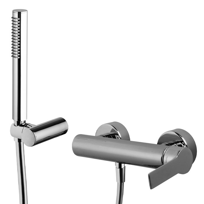 Смесители Fima Carlo Frattini Mast Смеситель д ля душа внешнего монтажа с душевым компле ктом 