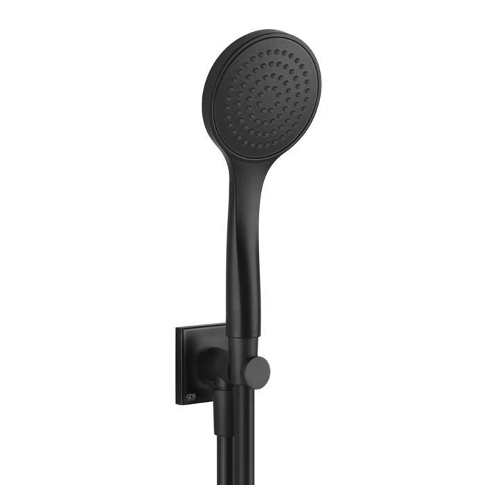 Душевая программа Душевой комплект, состоящий из вывода воды, держателя, шланга 1,50 м и лейки, цвет Black XL 