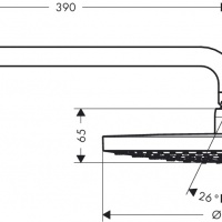 Душевая программа Верхний душ 300 мм с держателем 390 мм, тип струи: RainAir, Rain, хром 