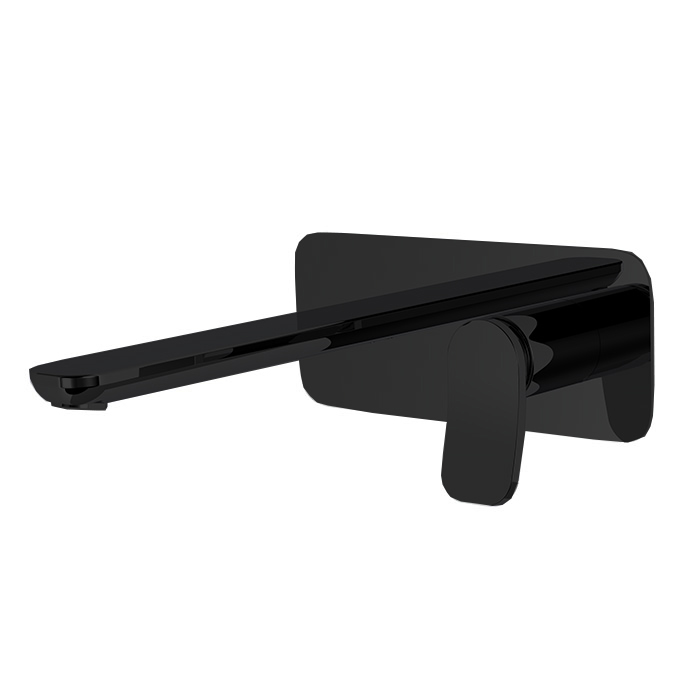 Смесители Flo Cмеситель для раковины, встраиваемый, излив: 15см., цвет: чёрный матовый 