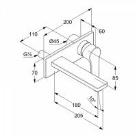 Смесители Смеситель для раковины, черный матовый 