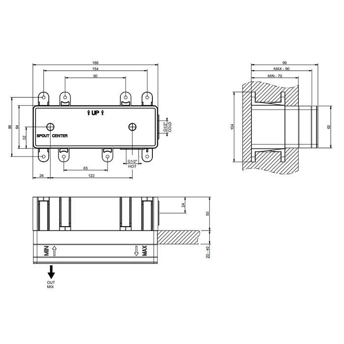 Смесители Внутренний механизм смесителя для раковины 
