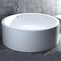 Ванны Ванна отдельностоящая 2000x2000x710 мм со встроенным сливом-переливом, каркасом: Белый глянцевый 