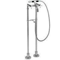 Смесители  Barcelona Смеситель напольный для ванны с ручной лейкой, держателем, шлангом 150 см, цвет хром 